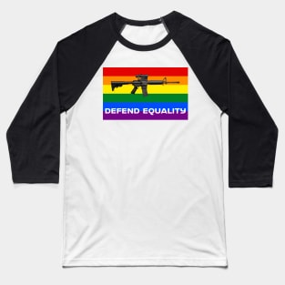Defend Equality (Pride Flag)| First Amendment| Cool and Cute Stickers| T-Shirts Baseball T-Shirt